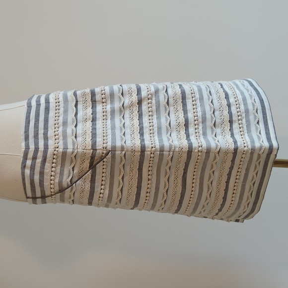 Anthropologie Tabitha size 4 gray and ivory skirt - Picture 5 of 6